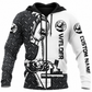 Personalized Welder Hoodie & T-Shirt - Black White Diamond Plate Welding Tools – Zip Hoodie, front view