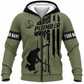Personalized Plumber Hoodie & T-Shirt - Olive Green American Flag Plumber – Fleece Zip Hoodie, front view