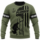 Personalized Plumber Hoodie & T-Shirt - Olive Green American Flag Plumber – Sweatshirt, front view