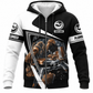 Personalized Plumber Hoodie & T-Shirt - Black White Plumber At Work – Fleece Zip Hoodie, front view