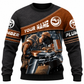 Personalized Plumber Hoodie & T-Shirt - Brown Diagonal Panel Plumber At Work – Sweatshirt, front view