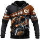 Personalized Plumber Hoodie & T-Shirt - Brown Diagonal Panel Plumber At Work – Zip Hoodie, front view