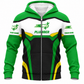 Personalized Plumber Hoodie & T-Shirt - Green White Plumbing Badge – Fleece Zip Hoodie, front view