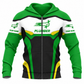 Personalized Plumber Hoodie & T-Shirt - Green White Plumbing Badge – Zip Hoodie, front view
