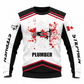 Personalized Plumber Hoodie & T-Shirt - White Red Canadian Maple Leaf – Sweatshirt, front view