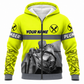 Personalized Plumber Hoodie & T-Shirt - Yellow Plumber At Work – Fleece Zip Hoodie, front view