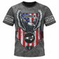 Personalized Plumber Hoodie & T-Shirt - Grey American Eagle Shield – T-Shirt, front view
