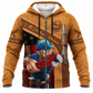 Personalized Plumber Hoodie & T-Shirt - Tan Plumber Pipe Wrench Illustration – Fleece Zip Hoodie, front view