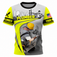 Personalized Plumber Hoodie & T-Shirt - Yellow Grey Pipe Repair Illustration – T-Shirt, front view