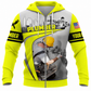 Personalized Plumber Hoodie & T-Shirt - Yellow Grey Pipe Repair Illustration – Zip Hoodie, front view