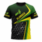 Personalized Plumber Hoodie & T-Shirt - Green Yellow Diagonal Plumber Badge – T-Shirt, front view