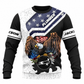 Personalized Plumber Hoodie & T-Shirt - Black White American Eagle – Sweatshirt, front view