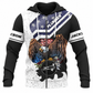 Personalized Plumber Hoodie & T-Shirt - Black White American Eagle – Zip Hoodie, front view