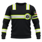 Personalized Trucker Hoodie & T-Shirt - Black Yellow Stripe Trucker Badge – Sweatshirt, front view