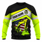 Personalized Excavator Operator Hoodie & T-Shirt - Excavator And American Flag – Sweatshirt, front view