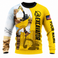 Personalized Excavator Operator Hoodie & T-Shirt - Yellow Excavator Collage – Sweatshirt, front view