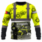Personalized Concrete Cutter Hoodie & T-Shirt - Yellow Gear Print Heavy Equipment – Sweatshirt, front view
