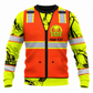 Personalized Excavator Operator Hoodie & T-Shirt - Orange Vest Print Excavator Sleeves – Sweatshirt, front view