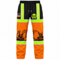 Personalized Excavator Operator Hoodie & T-Shirt - Black Orange Excavator Stripe Print – Long Pants, front view