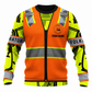 Personalized Forklift Operator Hoodie & T-Shirt - Orange Vest Print Heavy Equipment – Sweatshirt, front view