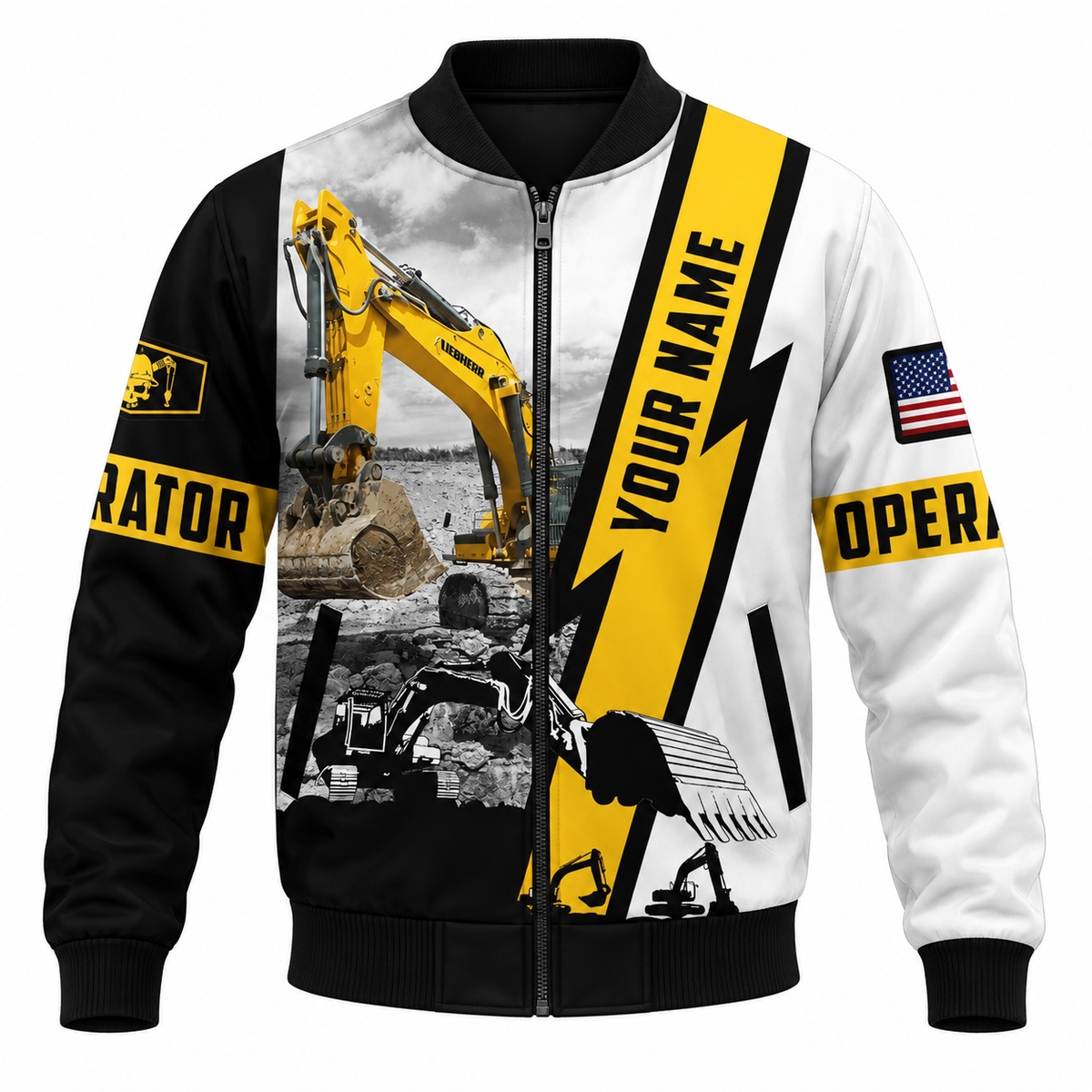 Bomber Jacket - matching personalized product design - front view