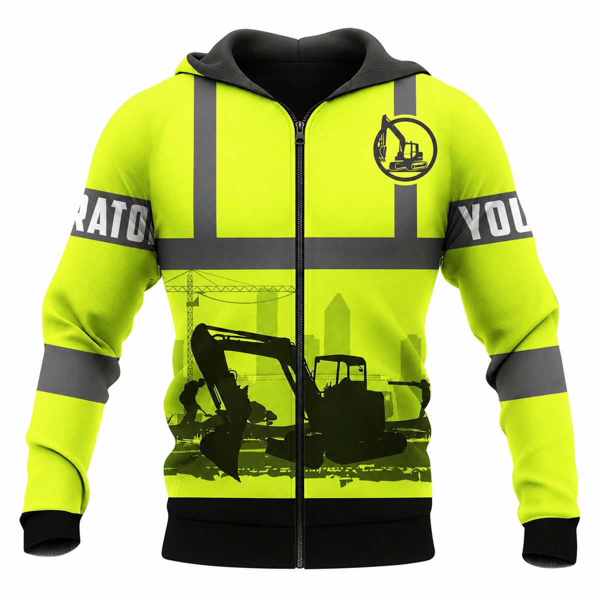 Zip Hoodie - matching personalized product design - front view