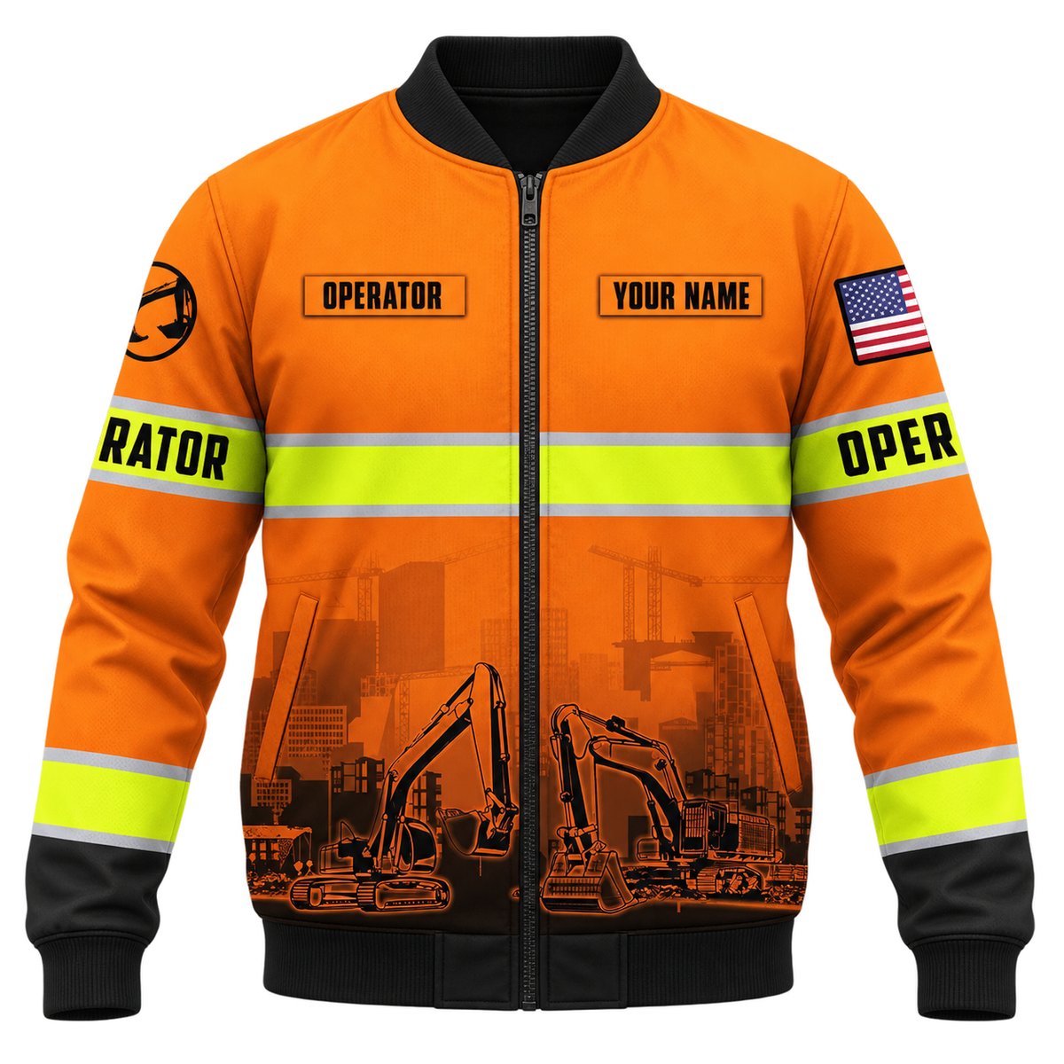 Bomber Jacket - matching personalized product design - front view