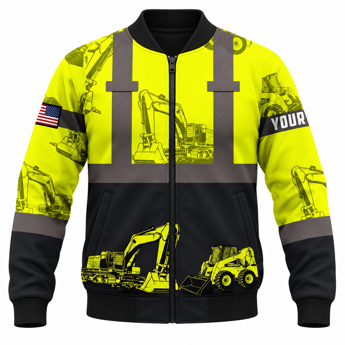 Bomber Jacket - matching personalized product design - front view