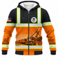 Fleece Zip Hoodie - matching personalized product design - front view