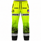 Personalized Excavator Operator Hoodie & T-Shirt - Yellow Grey Stripe Excavator Fleet – Long Pants, front view