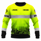 Personalized Excavator Operator Hoodie & T-Shirt - Yellow Grey Stripe Excavator Fleet – Sweatshirt, front view