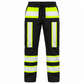Personalized Excavator Operator Hoodie & T-Shirt - Black Yellow Vest Stripe Print – Long Pants, front view