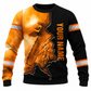 Personalized Logger Hoodie & T-Shirt - Orange Black Chainsaw Sparks – Sweatshirt, front view