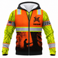 Fleece Zip Hoodie - matching personalized product design - front view
