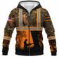 Fleece Zip Hoodie - matching personalized product design - front view