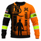 Personalized Logger Hoodie & T-Shirt - Orange Black Logger Silhouette – Sweatshirt, front view