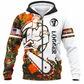 Personalized Logger Hoodie & T-Shirt - White Camouflage Cartoon Lumberjack – Fleece Zip Hoodie, front view