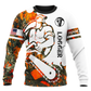 Personalized Logger Hoodie & T-Shirt - White Camouflage Cartoon Lumberjack – Sweatshirt, front view