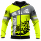 Personalized Trucker Hoodie & T-Shirt - Yellow Grey Semi Truck Panel – Zip Hoodie, front view