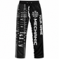 Personalized Mechanic Hoodie & T-Shirt - Black And White Wrench Print – Long Pants, front view