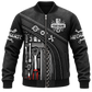 Personalized Mechanic Hoodie & T-Shirt - Black Tool Box Print – Bomber Jacket, front view