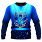 Personalized EMS Paramedic Hoodie & T-Shirt - Blue EMS On Call For Life – Sweatshirt, front view