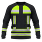 Personalized EMS Paramedic Hoodie & T-Shirt - Black And Yellow Vest Print – Sweatshirt, front view