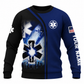 Personalized EMS Paramedic Hoodie & T-Shirt - Navy Paramedic Star Of Life – Sweatshirt, front view