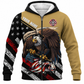 Personalized Firefighter Hoodie & T-Shirt - Eagle All Gave Some Print – Fleece Zip Hoodie, front view