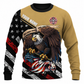 Personalized Firefighter Hoodie & T-Shirt - Eagle All Gave Some Print – Sweatshirt, front view