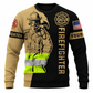 Personalized Firefighter Hoodie & T-Shirt - Firefighter Axe Illustration – Sweatshirt, front view