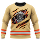 Personalized Firefighter Hoodie & T-Shirt - Orange Stripe Fire Rescue Print – Sweatshirt, front view