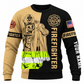 Personalized Firefighter Hoodie & T-Shirt - Firefighter Rope Illustration – Sweatshirt, front view