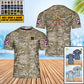 Personalized UK Soldier/ Veteran Camo With Name And Rank T-Shirt 3D Printed - 0302240002